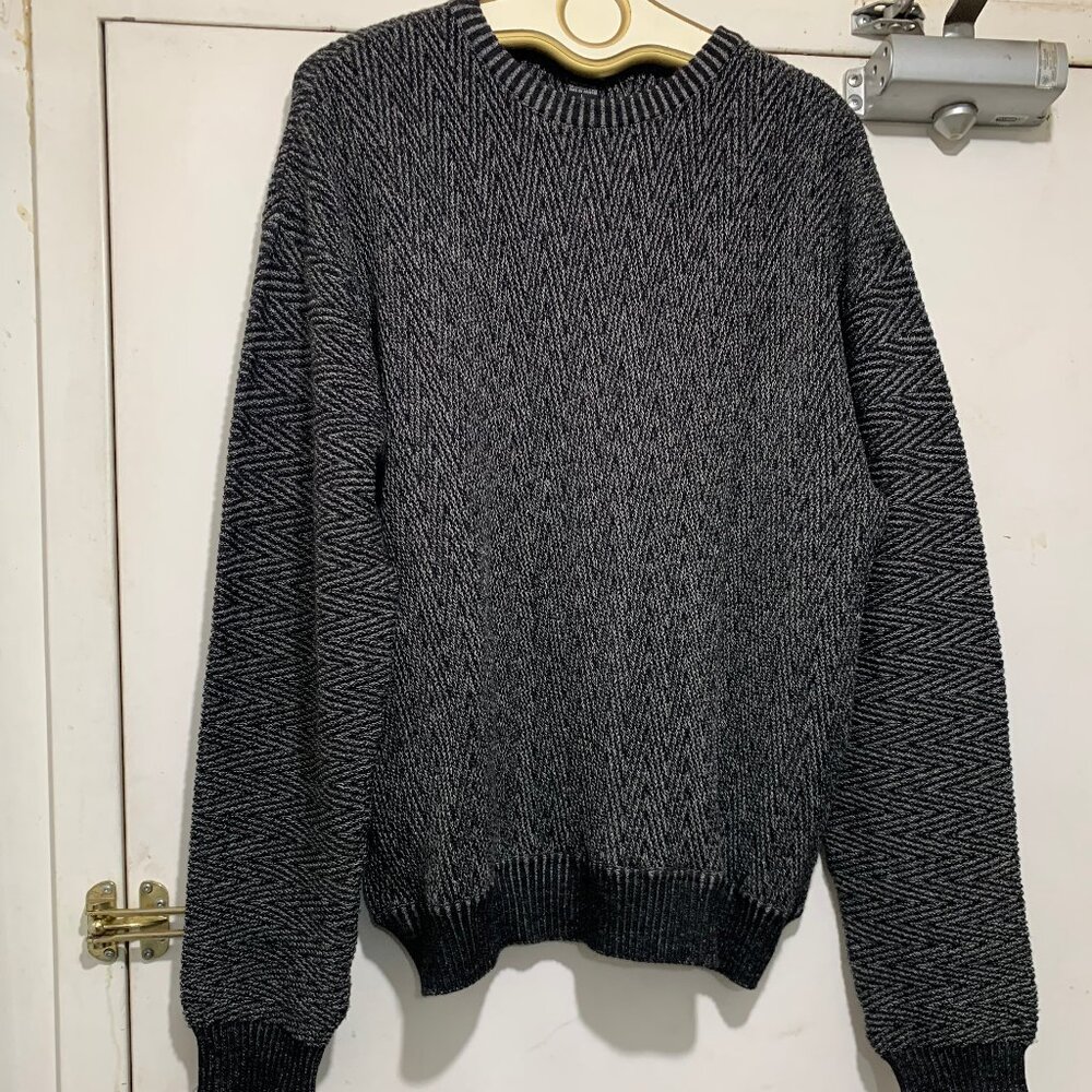 ROBERT BANKS KNITTED 100% MERINO WOOL CREWNECK SWEATERS SIZE L